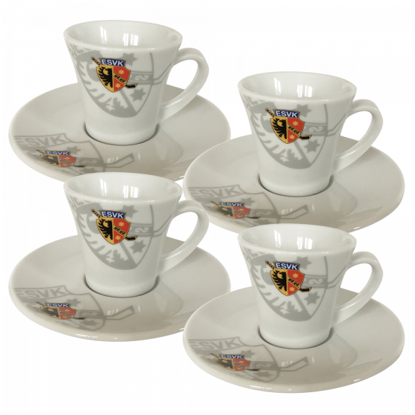 4er Set ESVK Espresso Tasse mit Unterteller